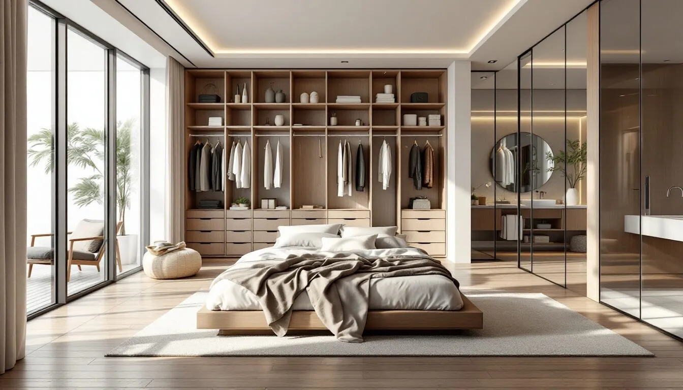 plan chambre parentale avec dressing et salle de bain