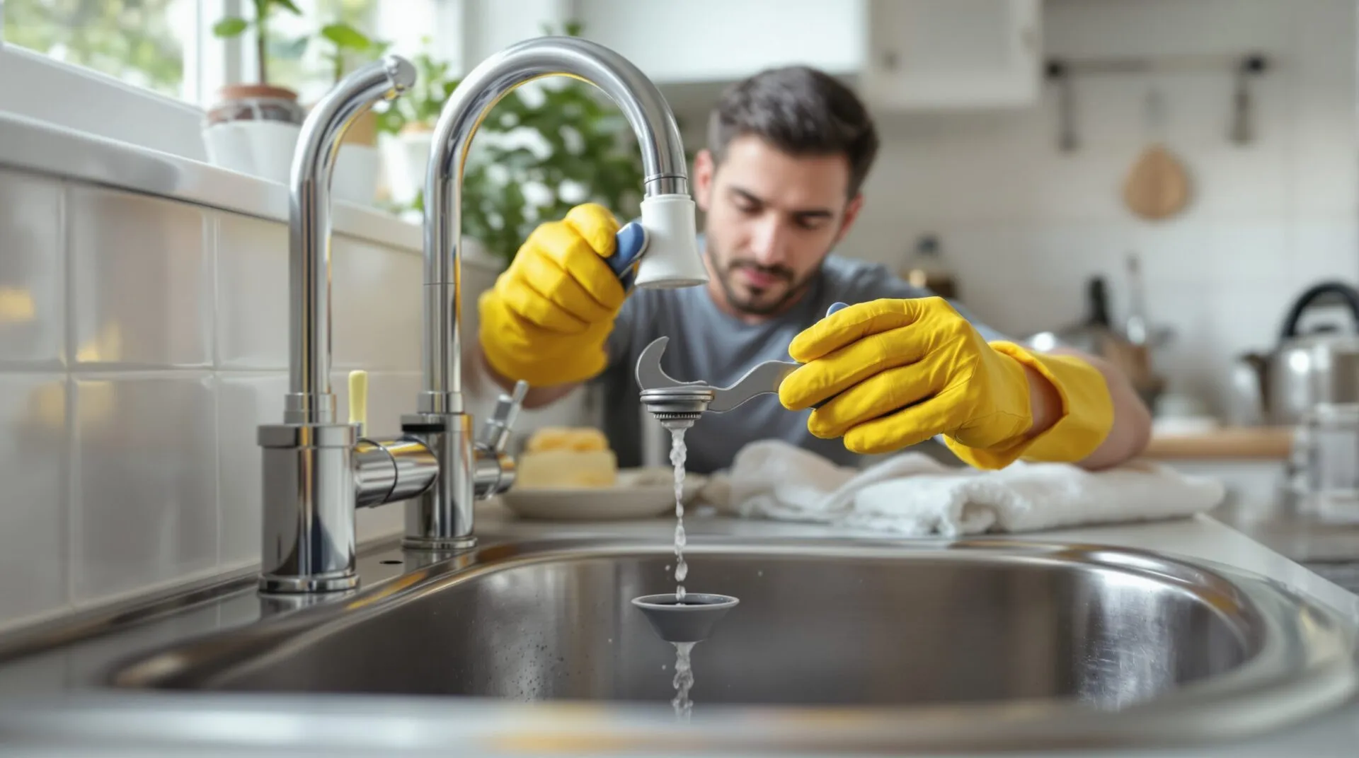 evier cuisine bouché que faire