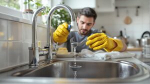 evier cuisine bouché que faire