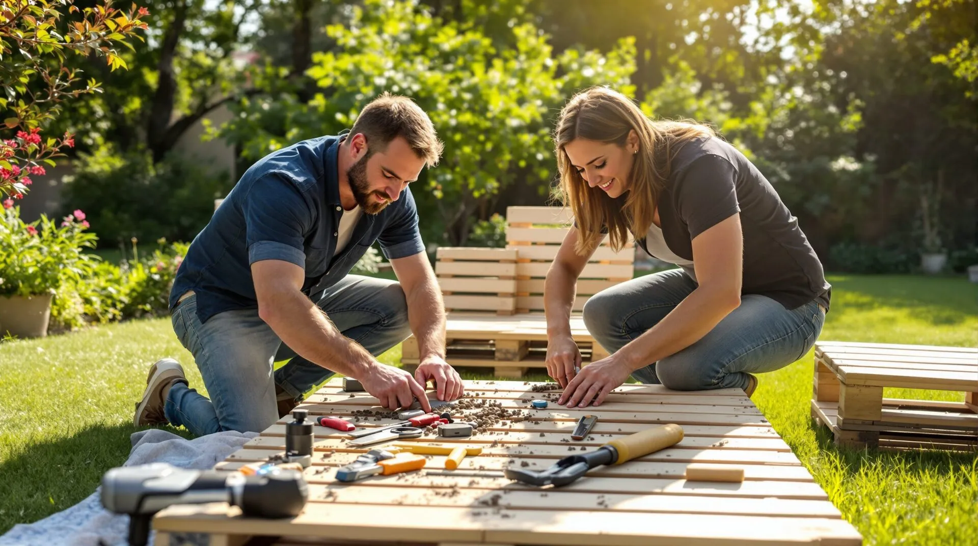 meuble en palette pour jardin