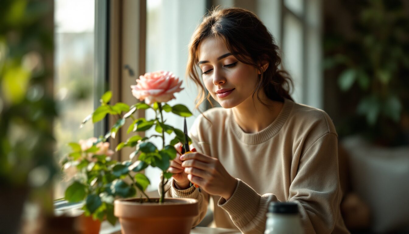 entretien rosier d'intérieur