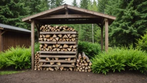 stockage bois de chauffage exterieur