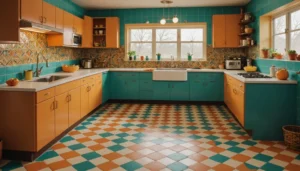 carrelage ancien cuisine 1970