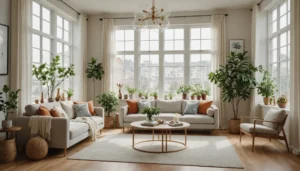 décorer les fenêtres du salon sans rideaux