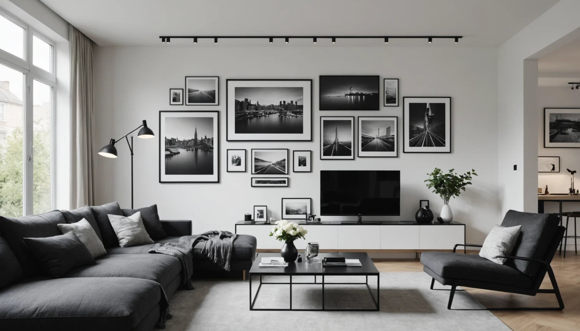 accrocher des photos avec des rails