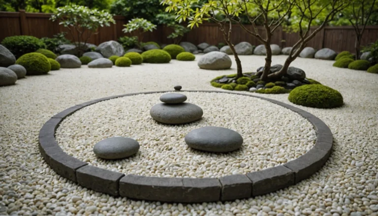 jardin décoré avec des pierres