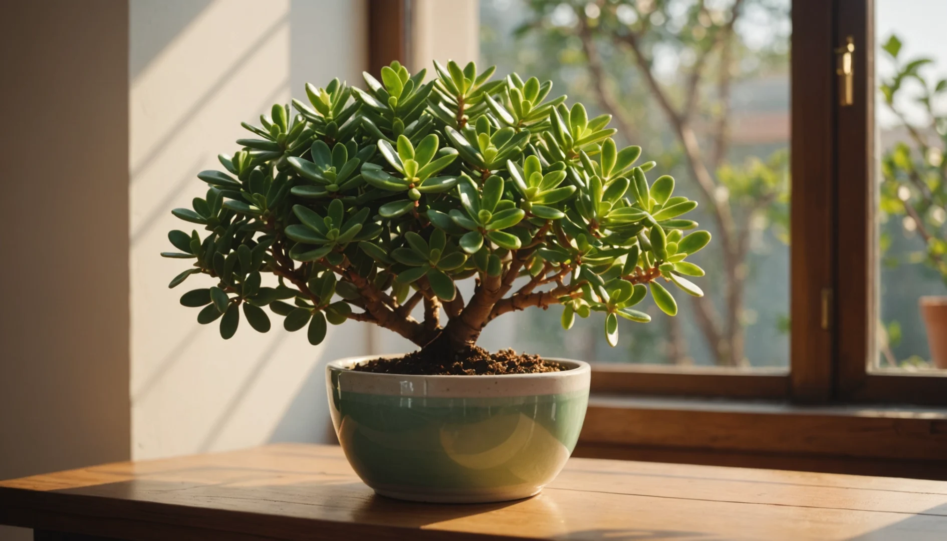 arbre de jade fleuri