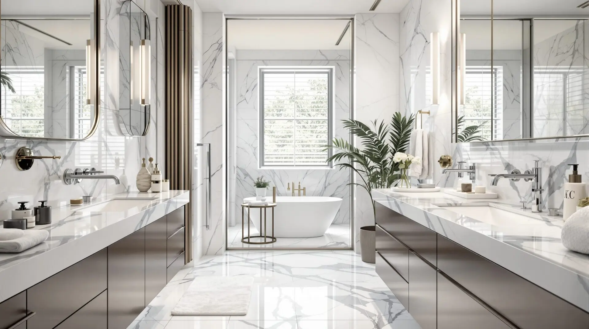 Belle salle de bain moderne, tendances actuelles et idées élégantes