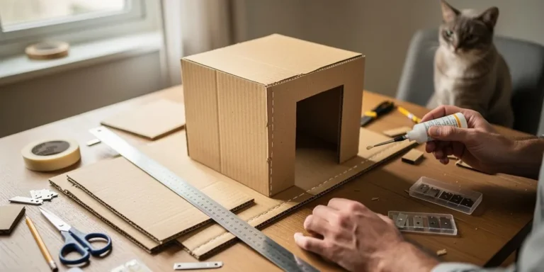 fabriquer maison pour chat en carton facile