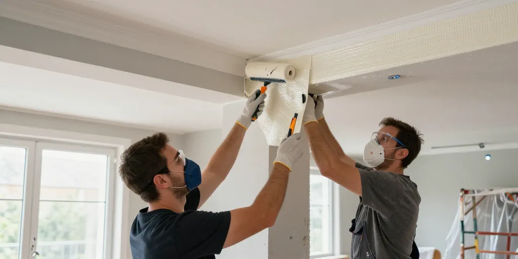 comment poser de la toile de verre sur un plafond