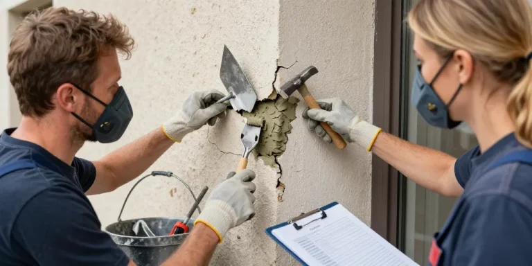 réparer mur extérieur fissuré