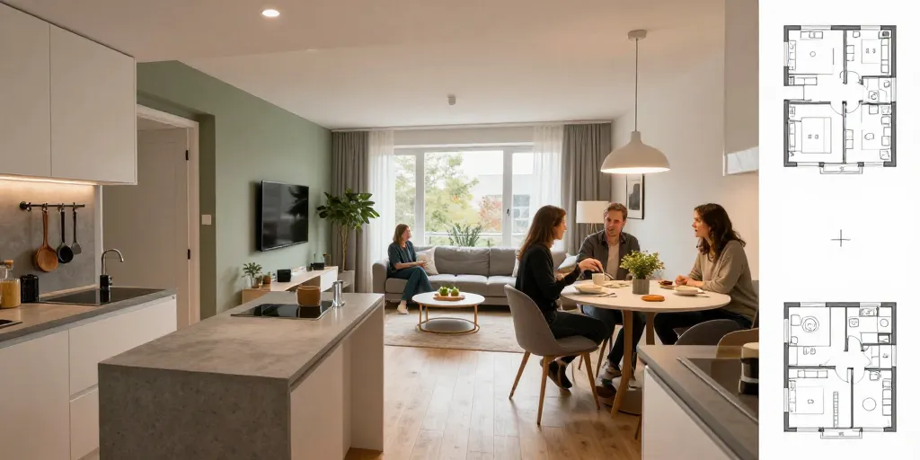 amenagement salon salle a manger cuisine