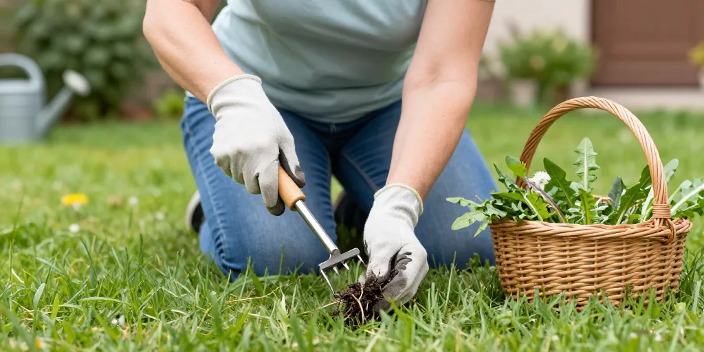 comment enlever les mauvaises herbes sur une pelouse