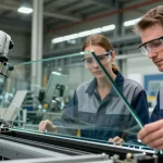 Les étapes de fabrication dans une miroiterie industrielle