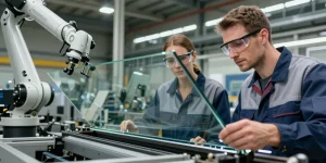 Les étapes de fabrication dans une miroiterie industrielle