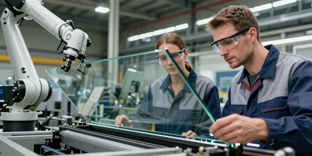 Les étapes de fabrication dans une miroiterie industrielle
