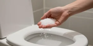pourquoi mettre du sel dans les toilettes le soir
