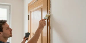 rénovation mur et porte bois