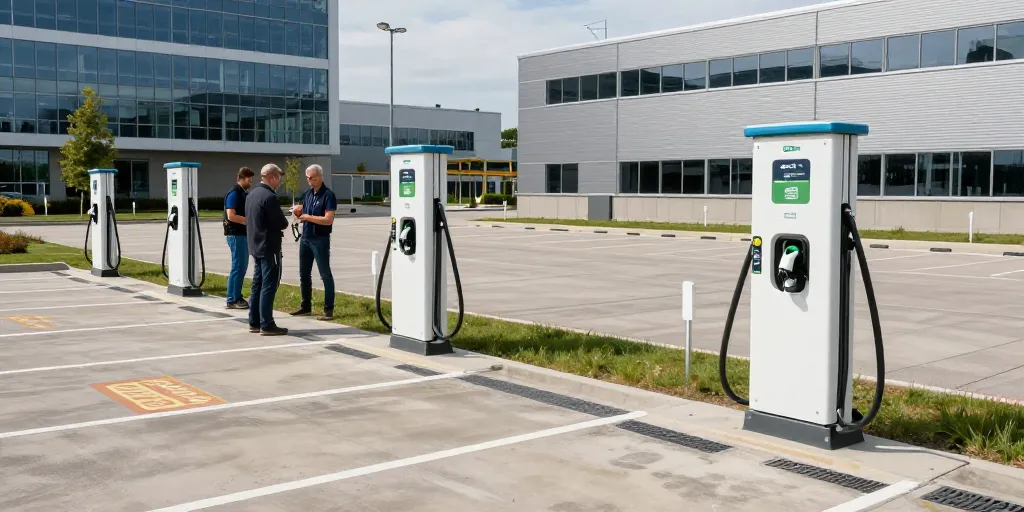 Bornes de recharge sur les parkings d'entreprise : ce que la réglementation impose