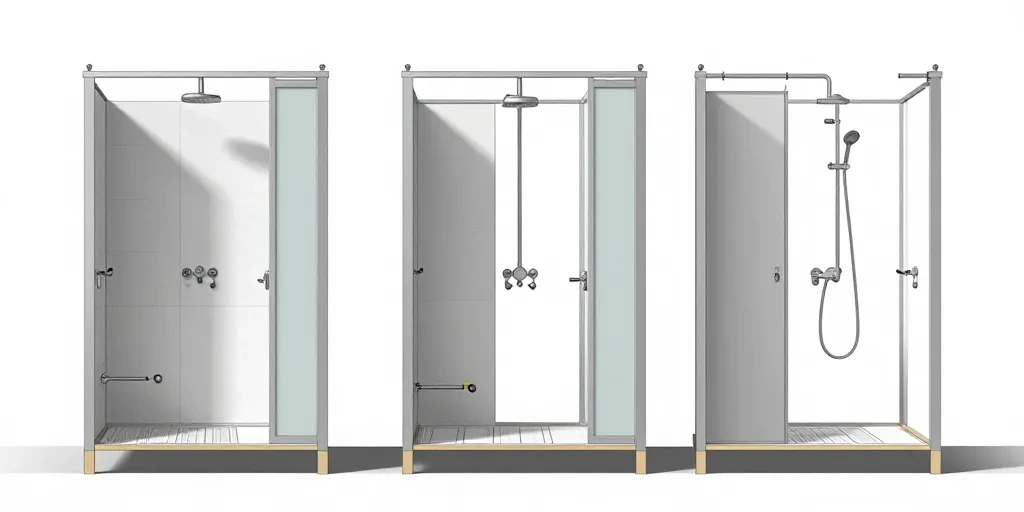 cabine de douche à l'étage